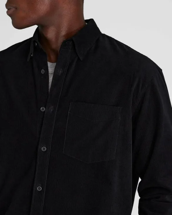 Club Monaco Shirts LongSleeve Corduroy Shirt Black 8211 Men