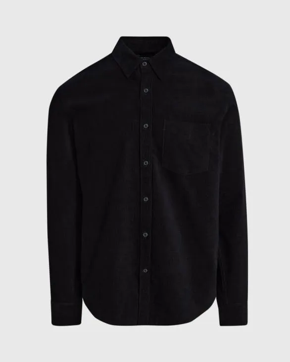 Club Monaco Shirts LongSleeve Corduroy Shirt Black 8211 Men