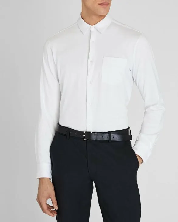 Club Monaco Shirts LongSleeve Knit Shirt Bright White 8211 Men