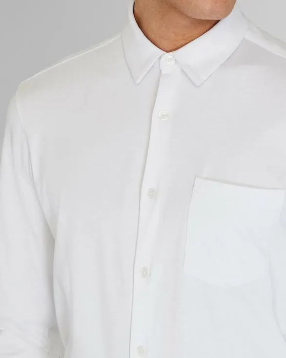 Club Monaco Shirts LongSleeve Knit Shirt Bright White 8211 Men