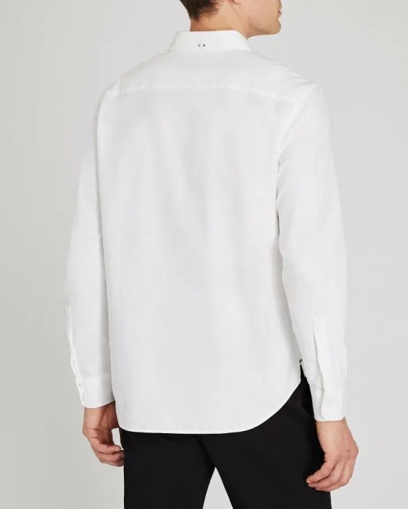 Club Monaco Shirts LongSleeve Solid Oxford Shirt White 8211 Men