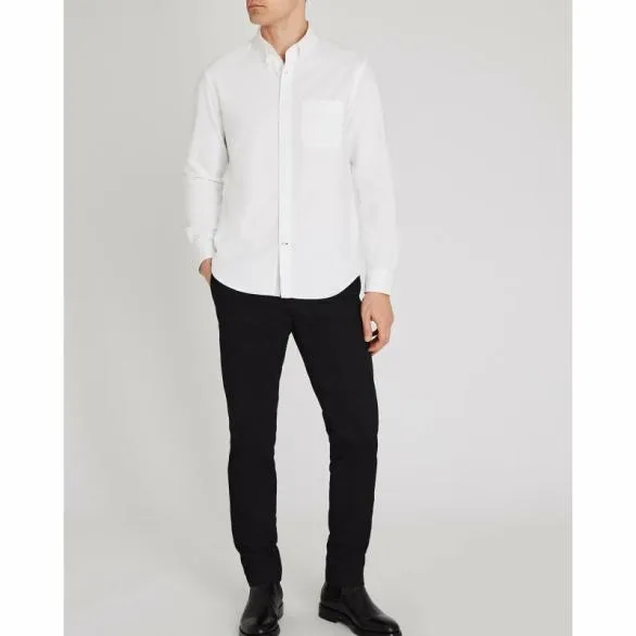 Club Monaco Shirts LongSleeve Solid Oxford Shirt White 8211 Men