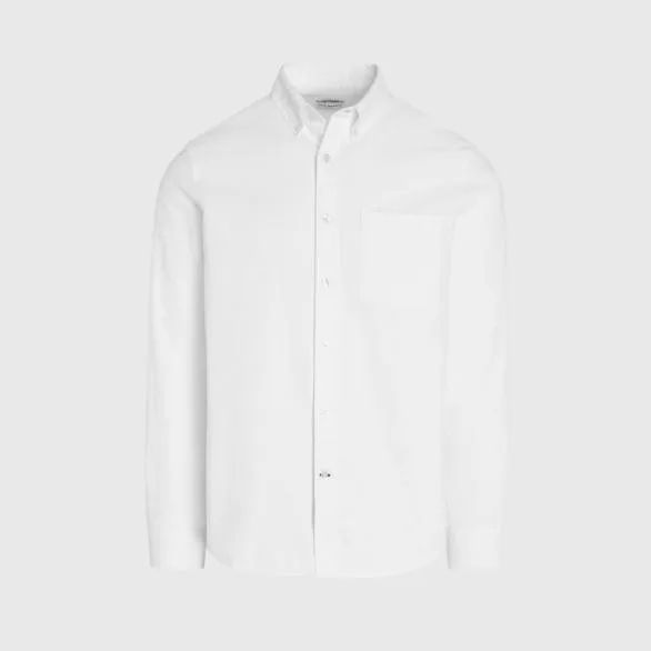 Club Monaco Shirts LongSleeve Solid Oxford Shirt White 8211 Men