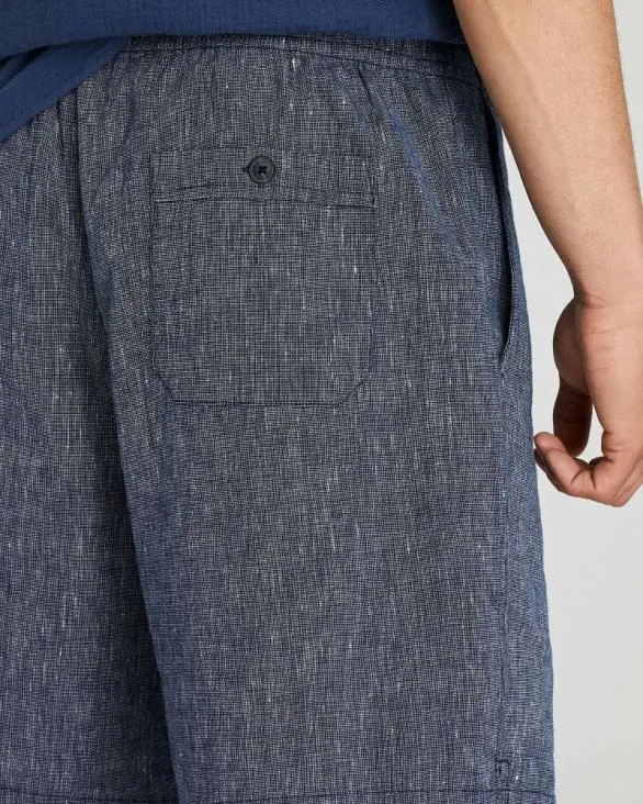 Club Monaco Shorts Elasticated Linen Short Navy 8211 Men