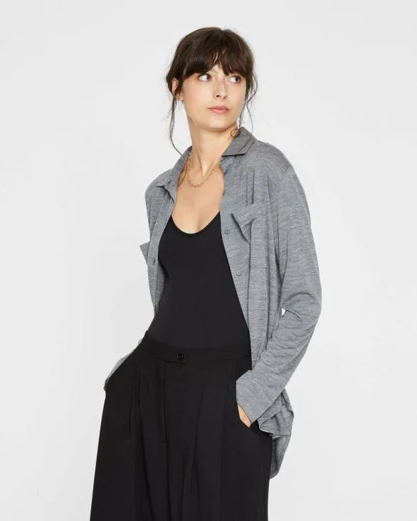 Club Monaco Shorts Refined Utility Shirt Charcoal 8211 Women