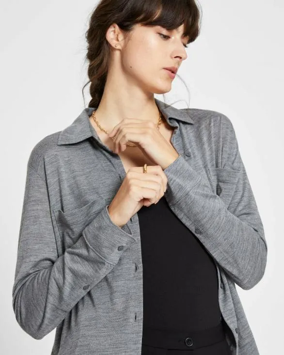 Club Monaco Shorts Refined Utility Shirt Charcoal 8211 Women