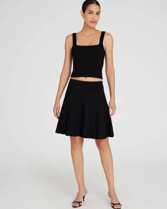Club Monaco Skirts Pleated Mini Knit Skirt Black 8211 Women