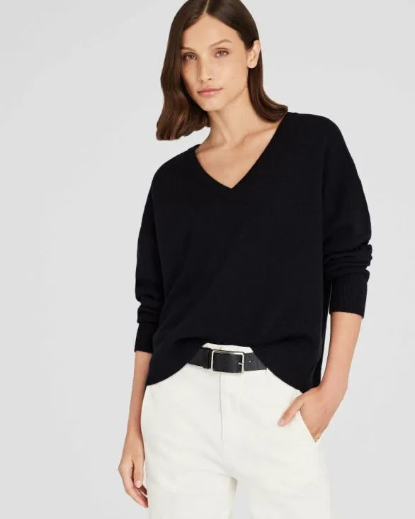 Club Monaco Sweaters Cashmere VNeck Sweater Black 8211 Women