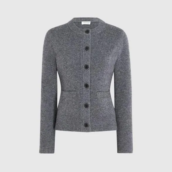 Club Monaco Sweaters WoolCashmere Blend Milano Stitch Cardigan Charcoal 8211 Women