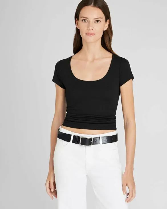 Club Monaco Tees Bowee Scoop Neck Tee Black 8211 Women