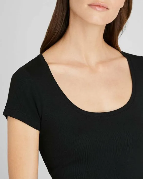 Club Monaco Tees Bowee Scoop Neck Tee Black 8211 Women