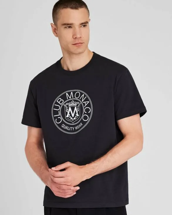 Club Monaco Tees Crest Tee Black 8211 Men