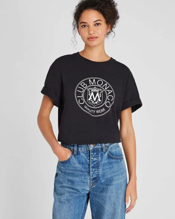 Club Monaco Tees Crest Tee Black 8211 Men