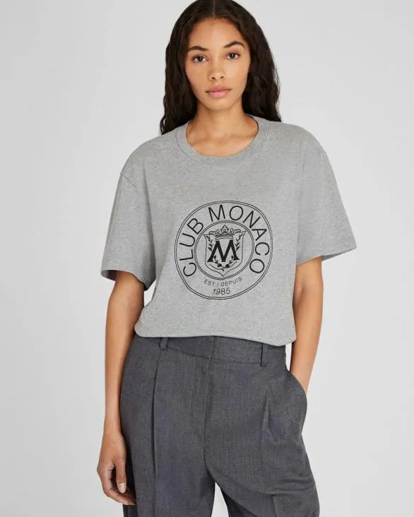Club Monaco Tees Crest Tee Medium Heather Grey 8211 Men Club Monaco Tees Crest Tee Medium Heather Grey 8211 Men