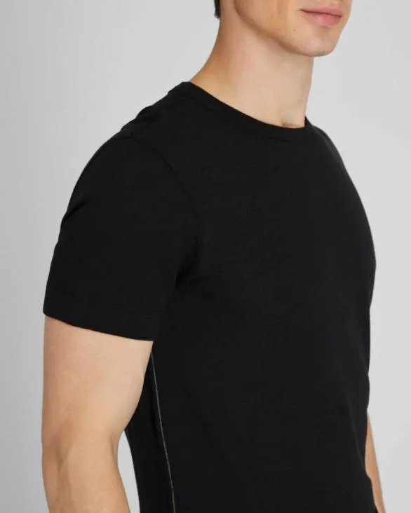 Club Monaco Tees Short Sleeve LinenCotton Piqu Tee Black Base 8211 Men