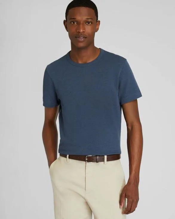 Club Monaco Tees Short Sleeve LinenCotton Piqu Tee Navy 8211 Men