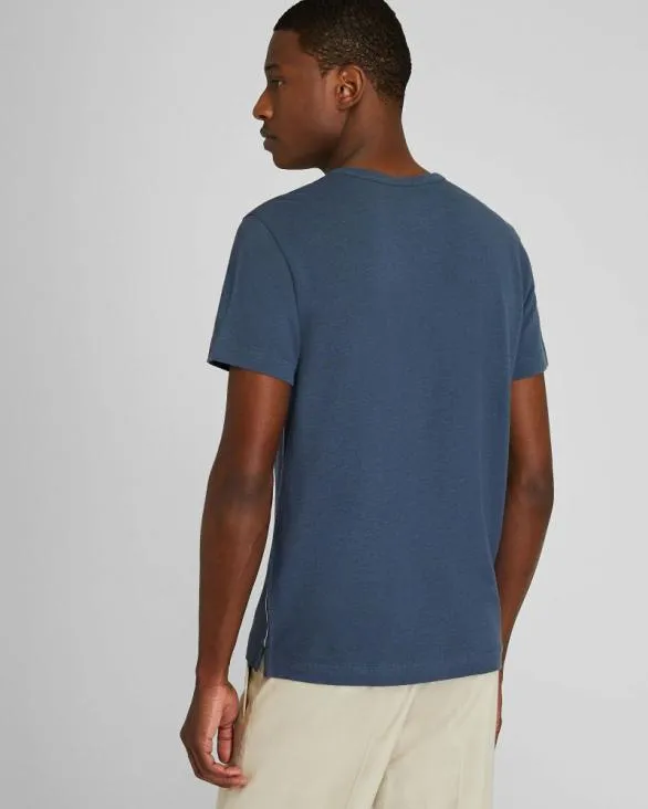 Club Monaco Tees Short Sleeve LinenCotton Piqu Tee Navy 8211 Men