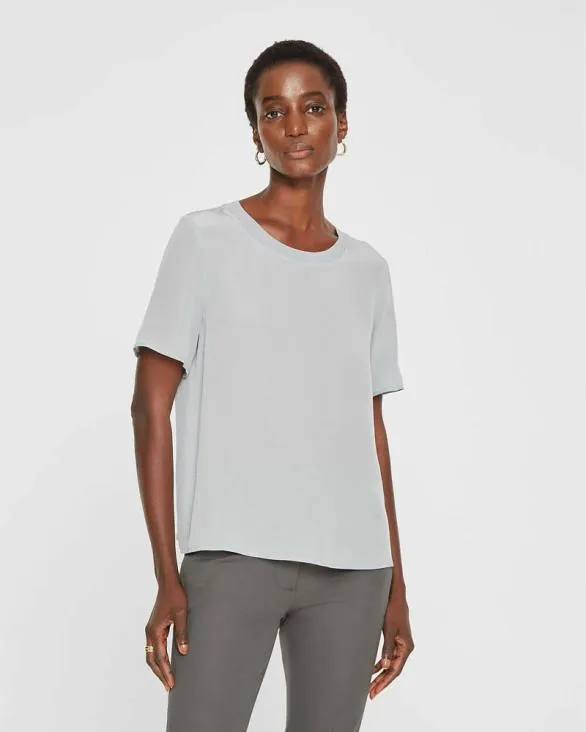 Club Monaco Tees Silk Tee Green 8211 Women