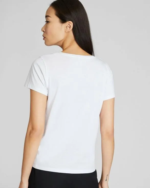 Club Monaco Tees The VNeck Tee White 8211 Women