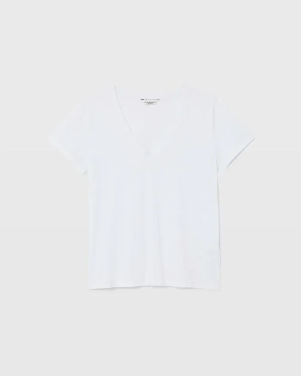 Club Monaco Tees The VNeck Tee White 8211 Women