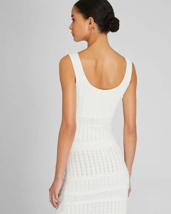 Club Monaco Tops Mixed Stitch Tank White 8211 Women