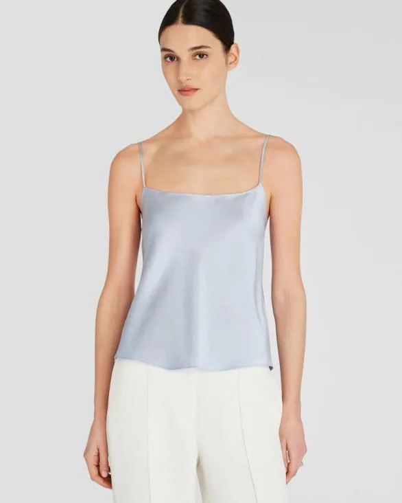 Club Monaco Tops Silk Charmeuse Cami Port Blue 8211 Women