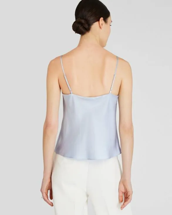 Club Monaco Tops Silk Charmeuse Cami Port Blue 8211 Women