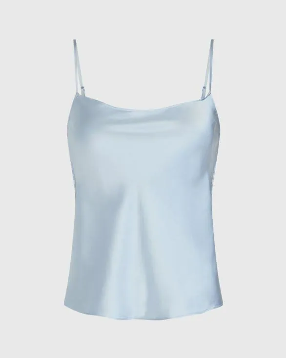 Club Monaco Tops Silk Charmeuse Cami Port Blue 8211 Women