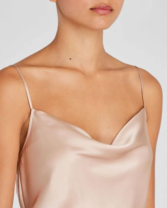 Club Monaco Tops Silk Charmeuse Cowl Neck Cami Dusty Rose 8211 Women