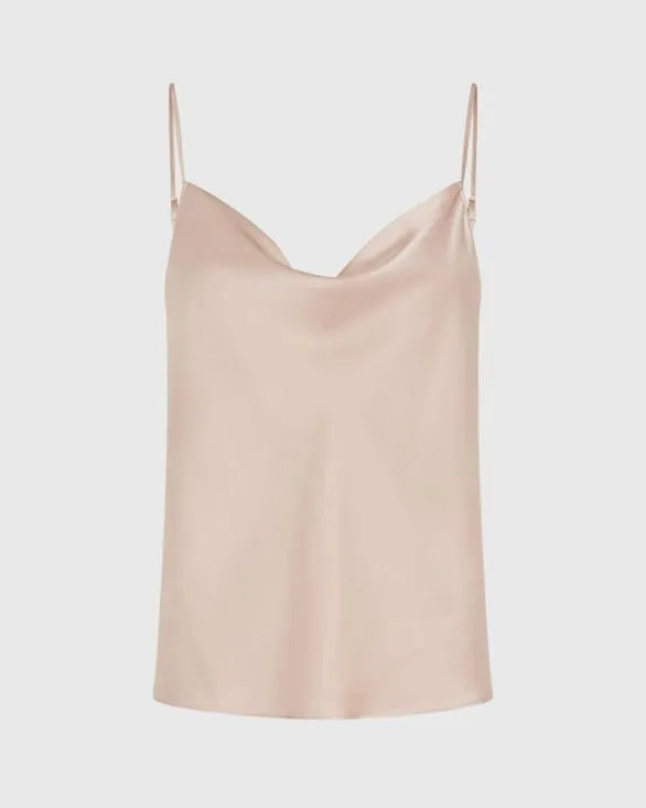 Club Monaco Tops Silk Charmeuse Cowl Neck Cami Dusty Rose 8211 Women
