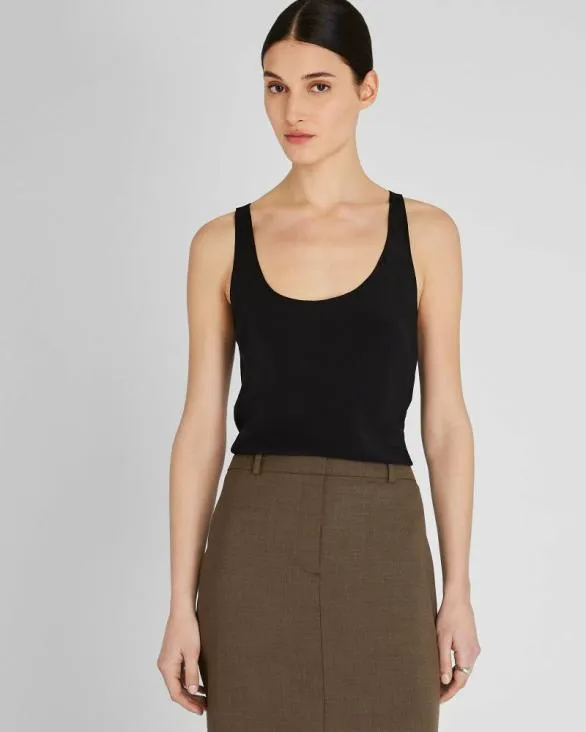 Club Monaco Tops Silk Racerback Cami Black 8211 Women