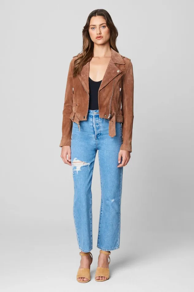 Coffee Bean Moto Jacket Women BLANK NYC Jackets