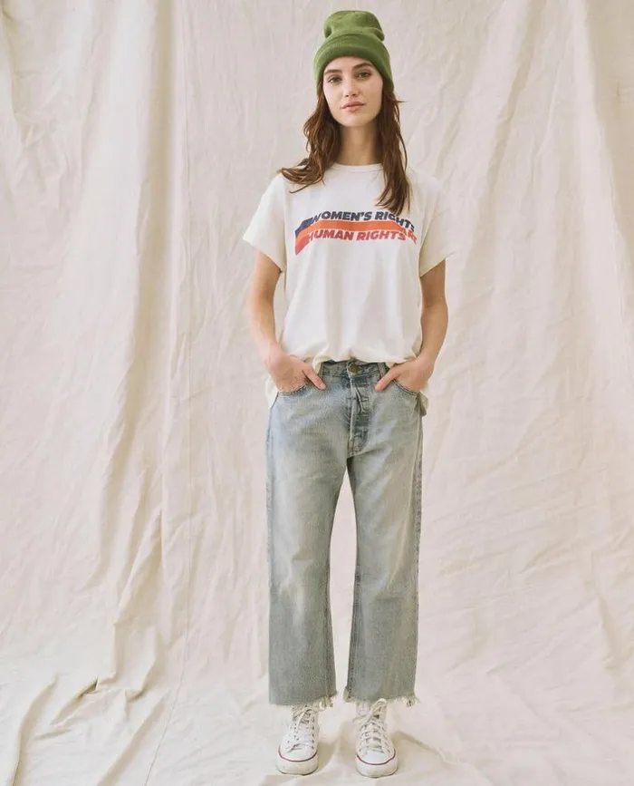 CollectionTees and Sweats The Great Limited Edition The Women039s Rights Boxy Crew Washed White