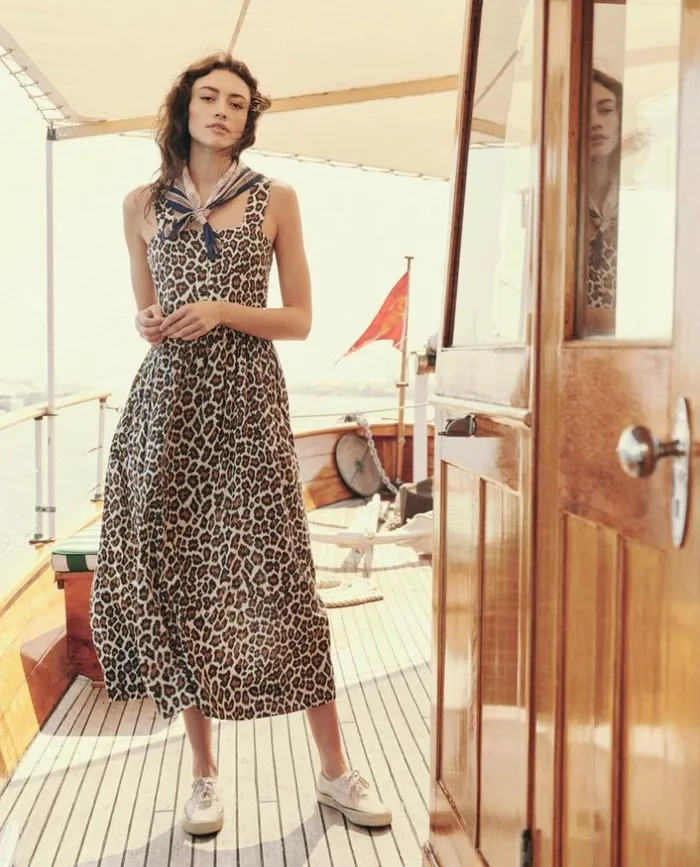 Collection The Great The Sunbird Dress Heritage Leopard