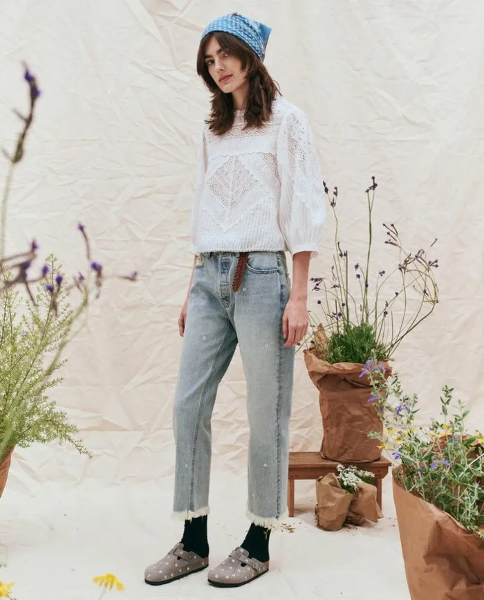 Collection The Great The Wayne Jean Kentucky Wash With Embroidered Daisies