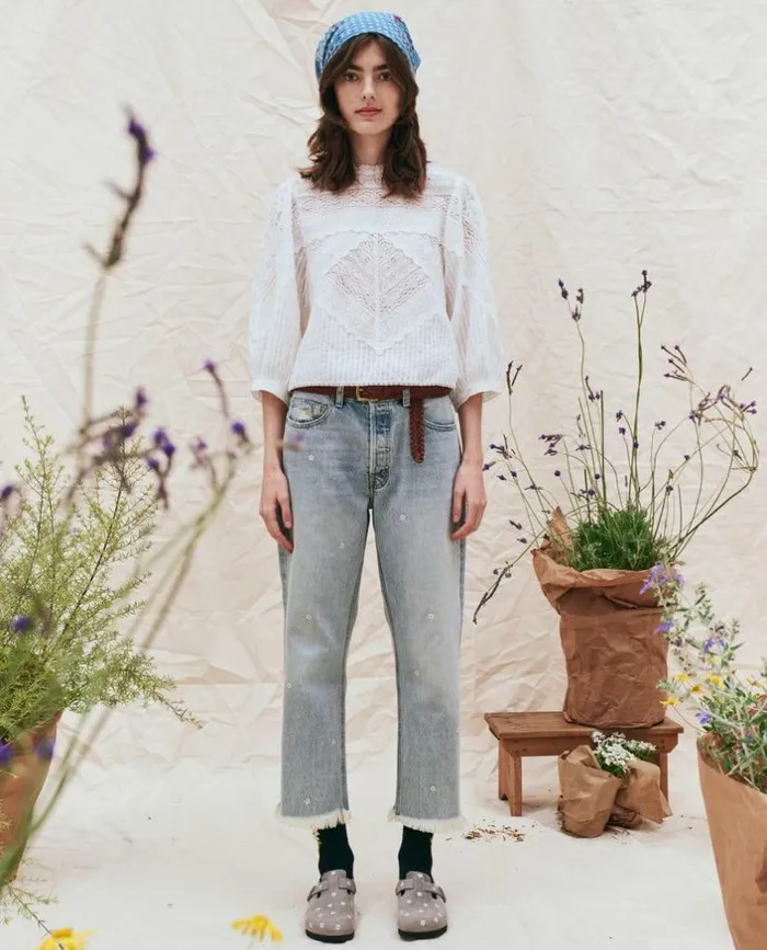 Collection The Great The Wayne Jean Kentucky Wash With Embroidered Daisies