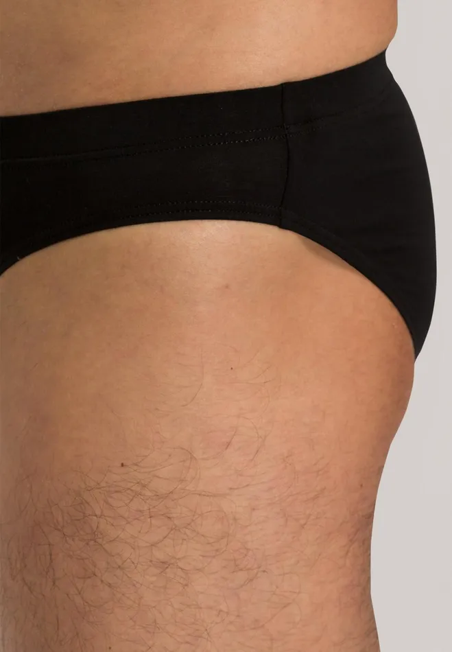 Cotton Brief Black Men HANRO Briefs