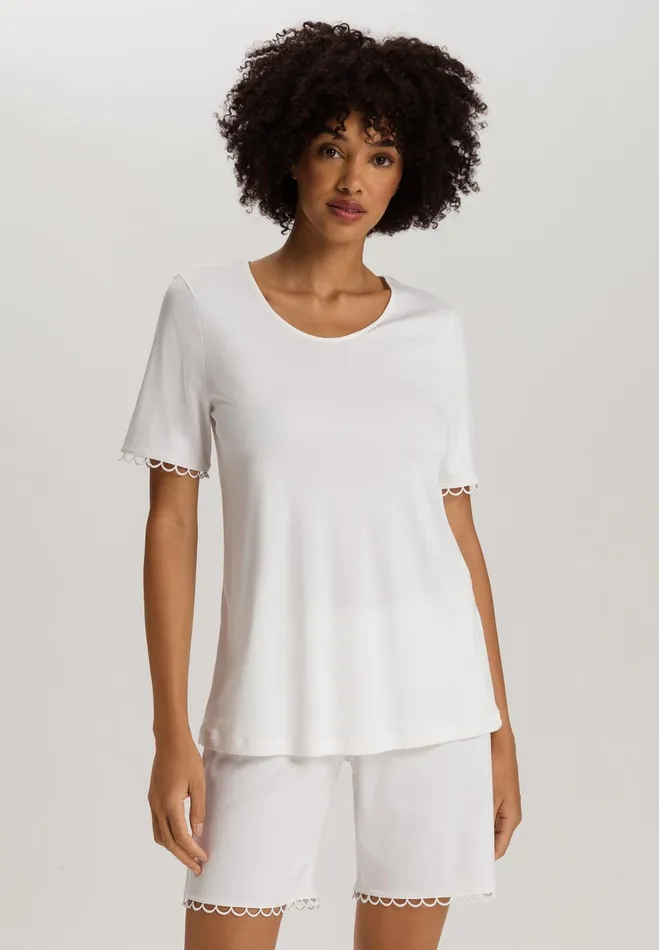 Cotton Pajama Set Off White Women HANRO Pajama Sets