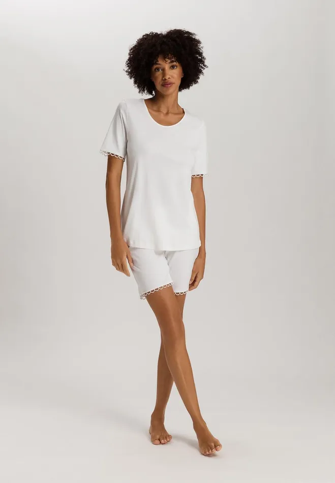 Cotton Pajama Set Off White Women HANRO Pajama Sets