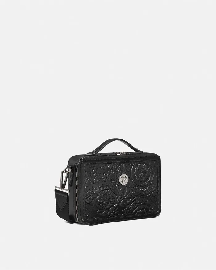Crossbody and Messengers Men Versace Medusa Biggie Barocco Messenger Bag Black
