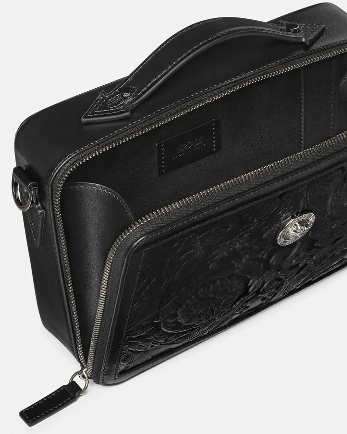 Crossbody and Messengers Men Versace Medusa Biggie Barocco Messenger Bag Black