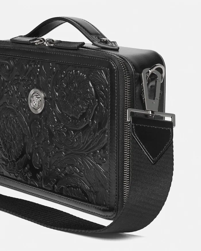 Crossbody and Messengers Men Versace Medusa Biggie Barocco Messenger Bag Black