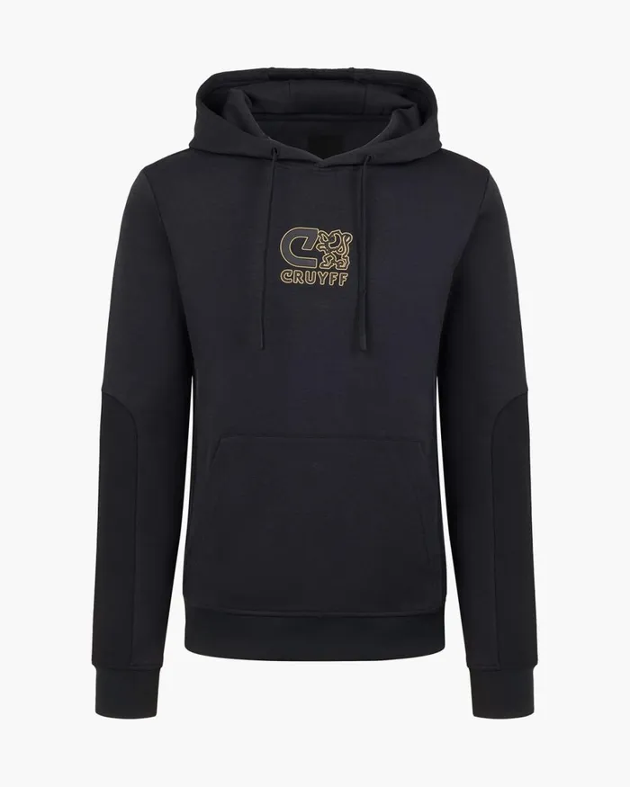 Cruyff Clion Outlined Graphic Hoodie Blackgold Men Sweats and Hoodies