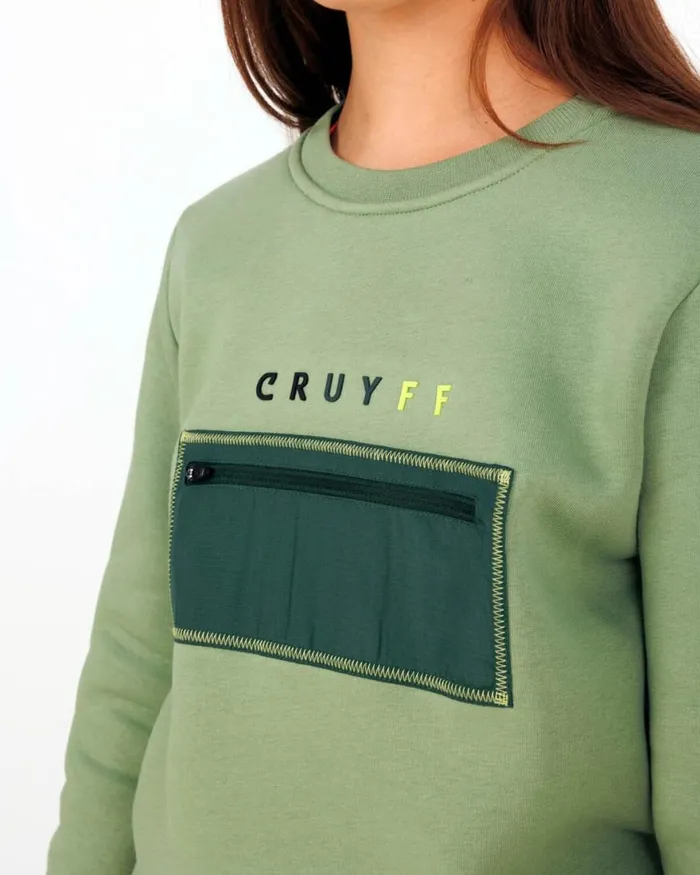 Cruyff Clipper Crewneck Green Junior Sweats and Hoodies Cruyff Clipper Crewneck Green Junior Sweats and Hoodies