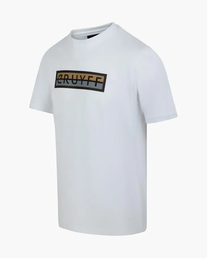 Cruyff Cruyff ID Tee Whitegold Men TShirts and Polo039s Cruyff Cruyff ID Tee Whitegold Men TShirts and Polo039s