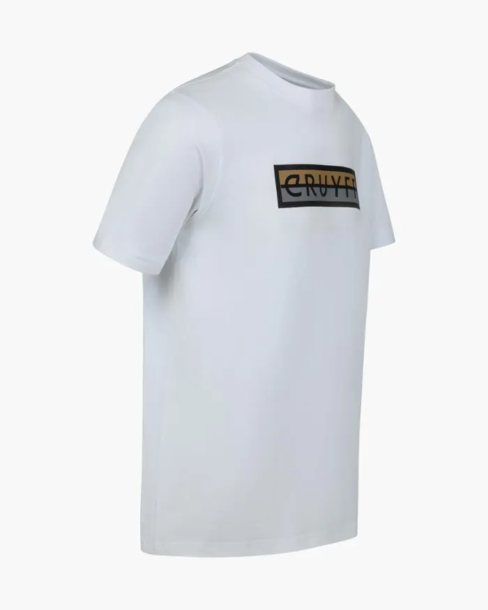 Cruyff Cruyff ID Tee Whitegold Men TShirts and Polo039s Cruyff Cruyff ID Tee Whitegold Men TShirts and Polo039s