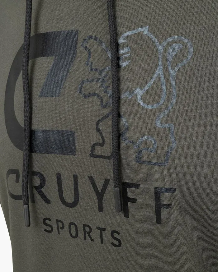 Cruyff Do Hoodie Army Green Men Sweats and Hoodies