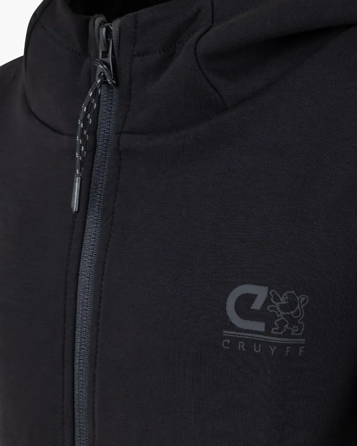 Cruyff Ignite Tape Hood Black Junior Sweats and Hoodies