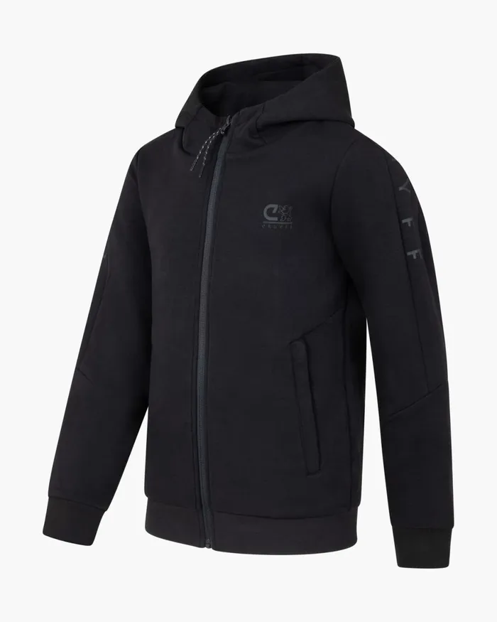 Cruyff Ignite Tape Hood Black Junior Sweats and Hoodies