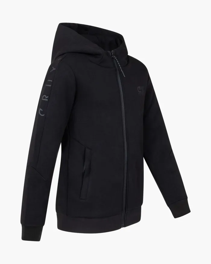 Cruyff Ignite Tape Hood Black Junior Sweats and Hoodies